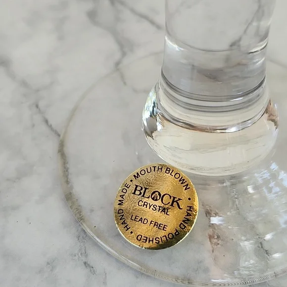 NWT BLOCK CRYSTAL NAPA VALLEY COLLECTION SET OF 4 DRINKWARE - Picture 5 of 9